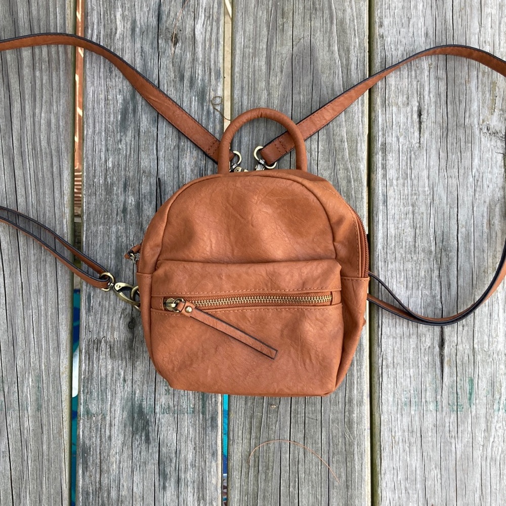 Brown Mini Backpack